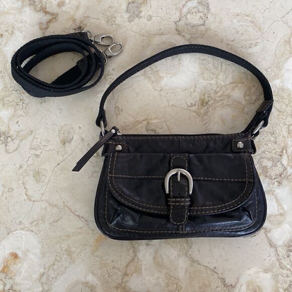 Fossil Mini Leather Handbag w/ detachable Shoulder Strap - Picture 5 of 10